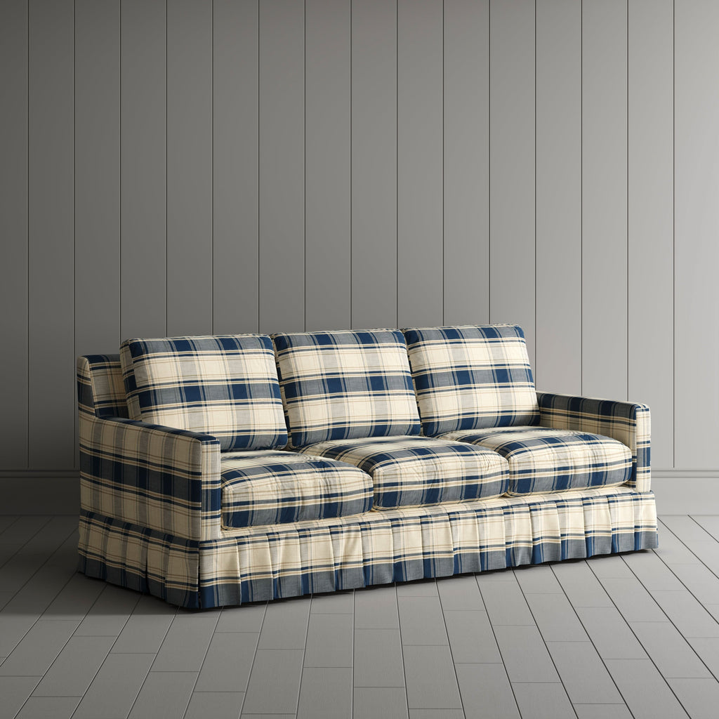 Cottonfy Country Check Sofa with Removable Skirted Covers