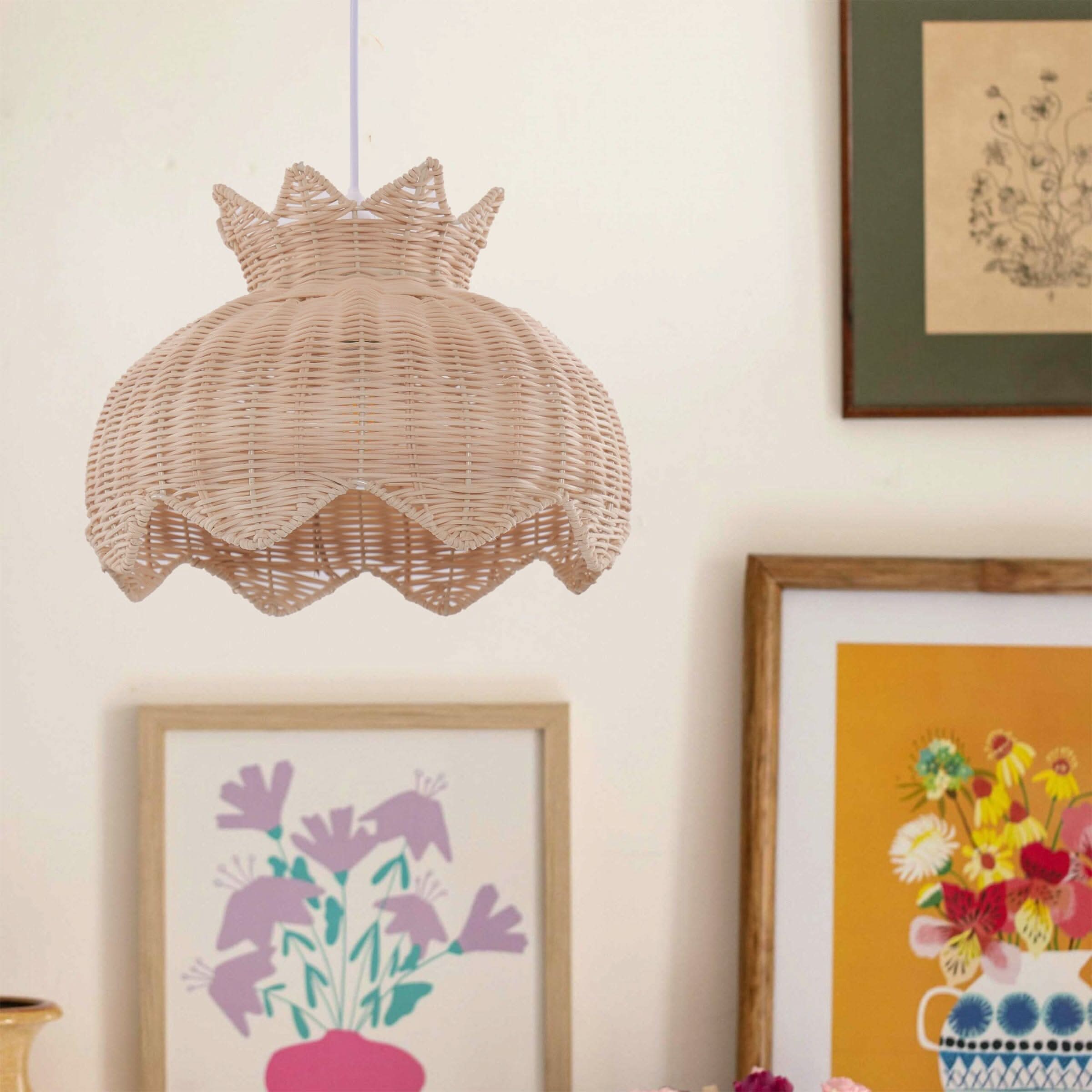 Lightsin Handwoven Paper Rope Pendant Light for a Natural & Cozy Ambiance