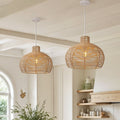 Lightsin Cella-Lightweight Open Weave Rattan Ceiling Light