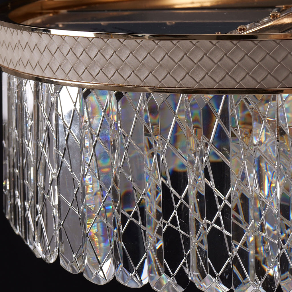 Lightsin Luxury Hanging Lights for Living Room with Golden Crystal Radiance