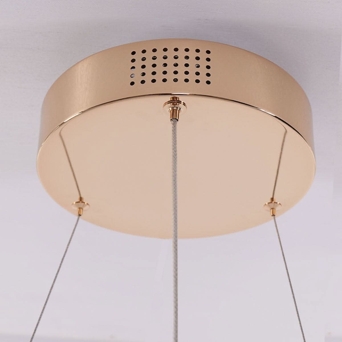 Lightsin Luxurious Gold Crystal LED Halo Pendant Light