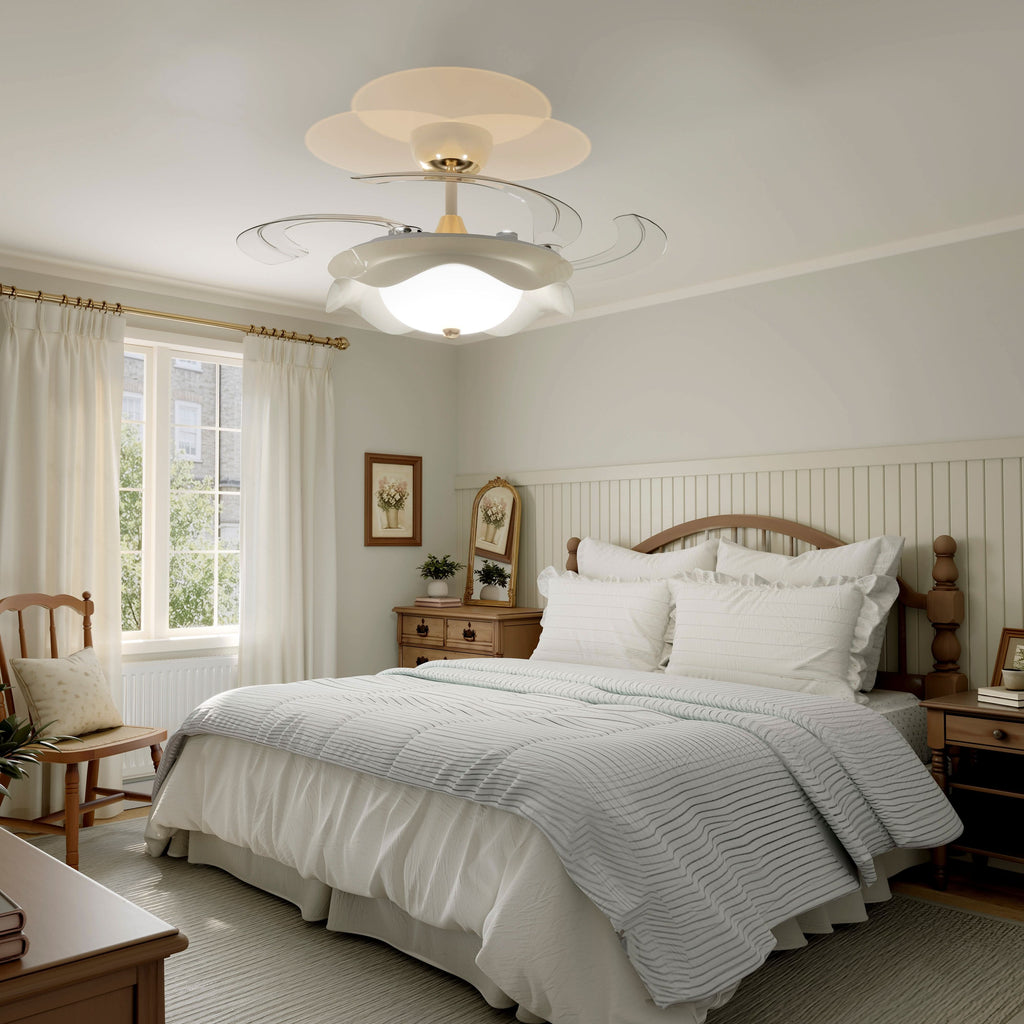 Lightsin 42 Inch Ceiling Fan with Dimmable LED and Reverse Airflow