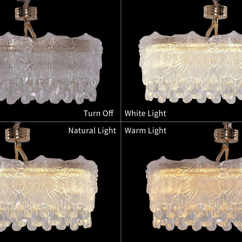 Lightsin Opulent Gold Chandelier Ceiling Light with Crystal Accents
