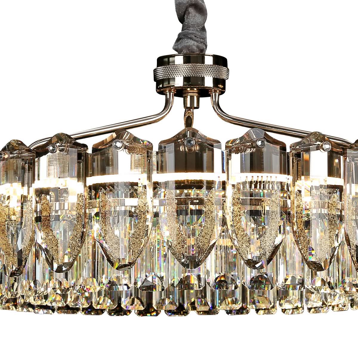 Lightsin Opulent Crystal Elegance Adjustable Pendant Light