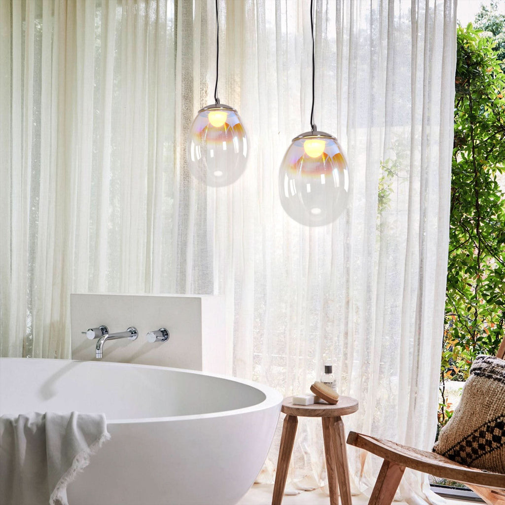 Lightsin Pendant Ceiling Light with Elegant Nebula Coloured Glass