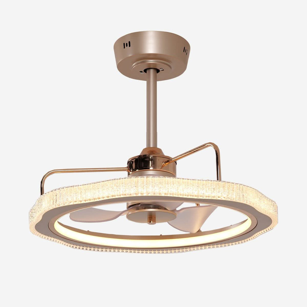 Lightsin Modern Reversible 3-Blades Metal Ceiling Fan with LED Light