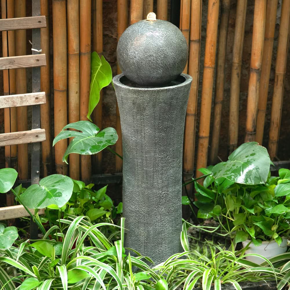 Modern Cylindrical Water Polo Fountain Backyard Decorated Fountain