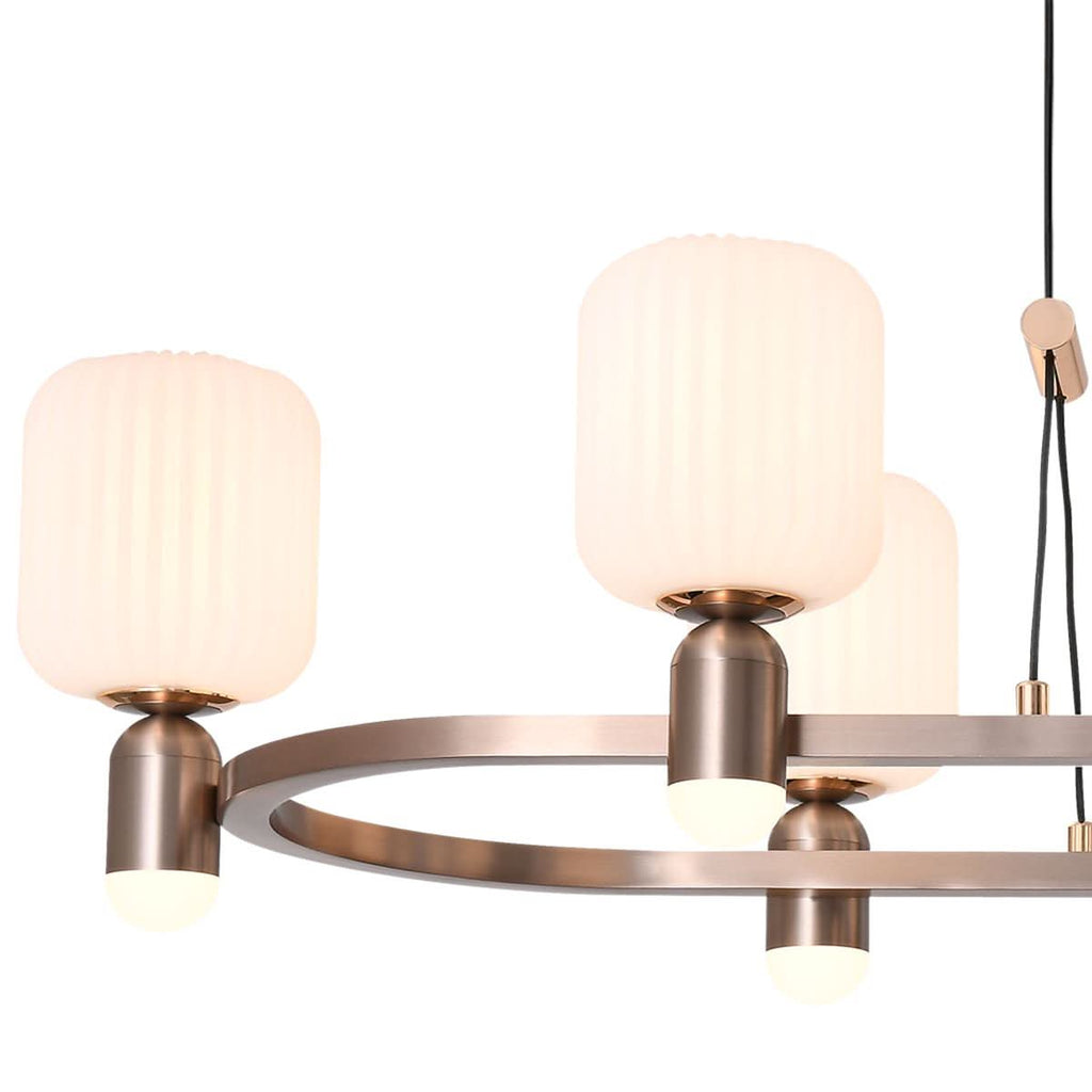 Lightsin Modern Minimalist Luxury Bronze Chandelier with Acrylic Shades