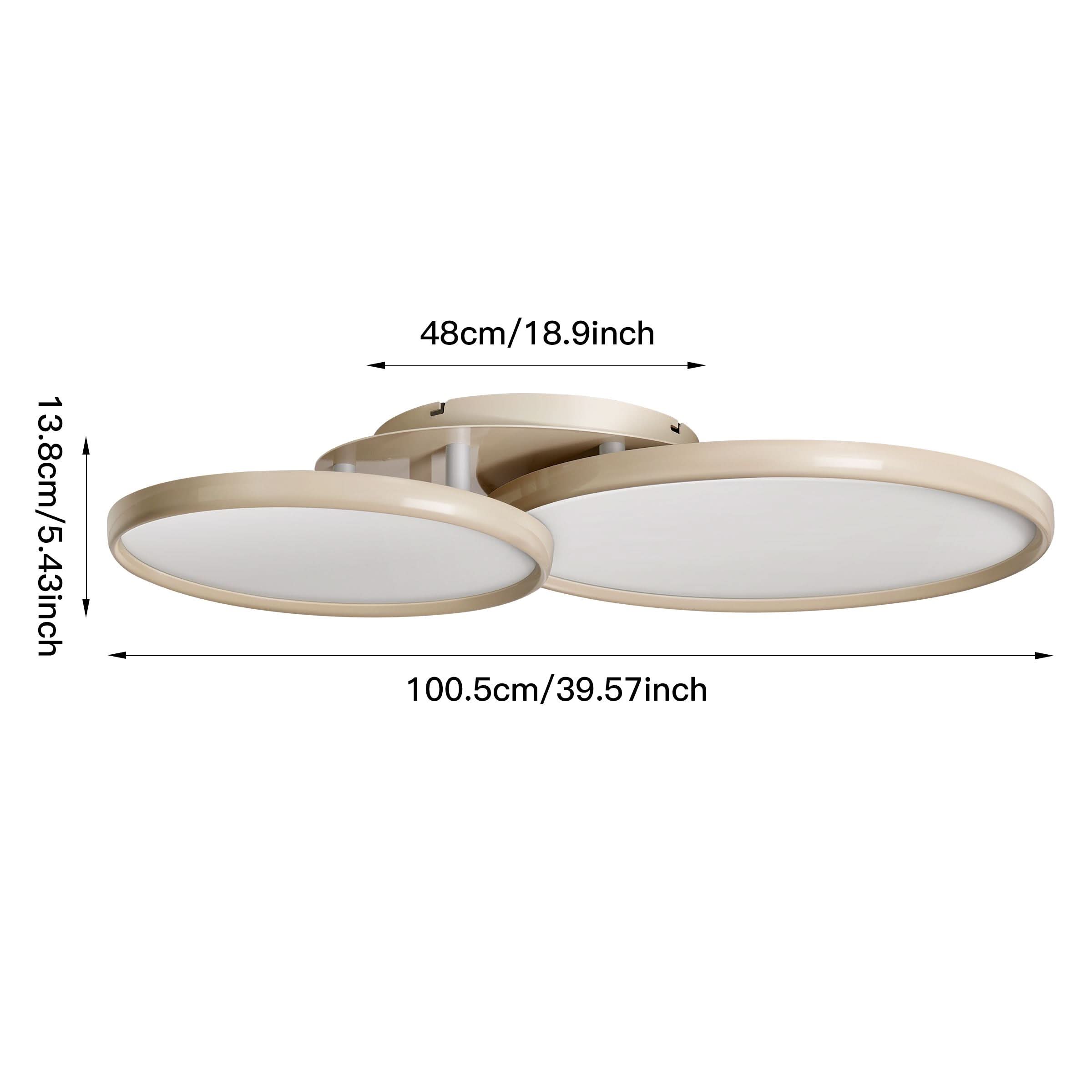 Lightsin Full Spectrum Dimmable Ivory White Aluminum Round LED Ceiling Light