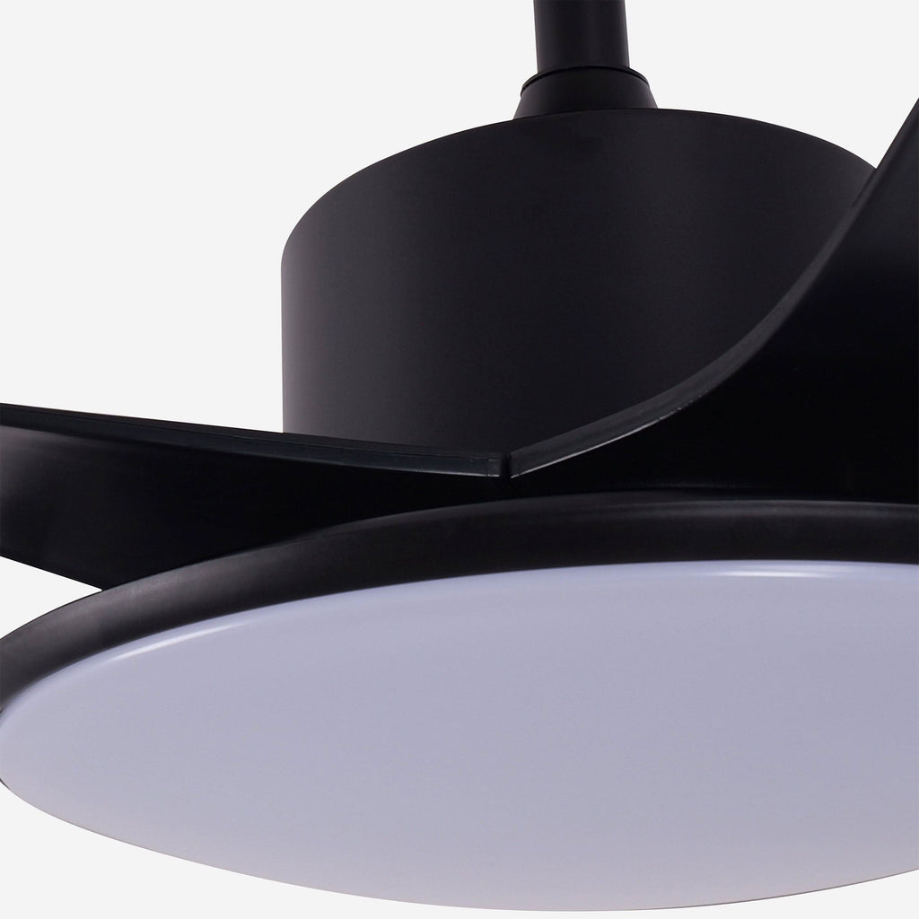 Lightsin 53-inch Modern Ceiling Fan with Light, Silent 5-Blade LED Fan with Remote