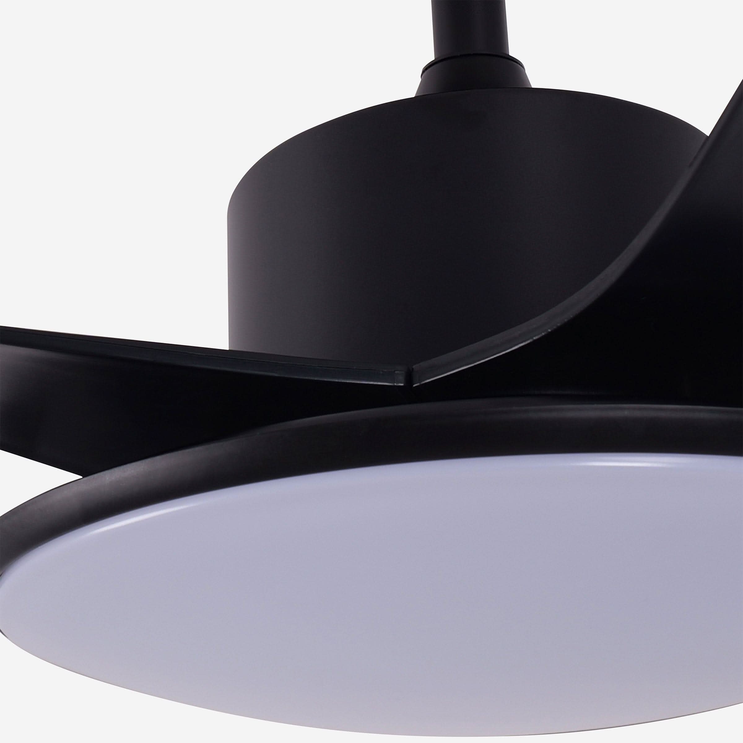 Lightsin 53-inch Modern Ceiling Fan with Light, Silent 5-Blade LED Fan with Remote