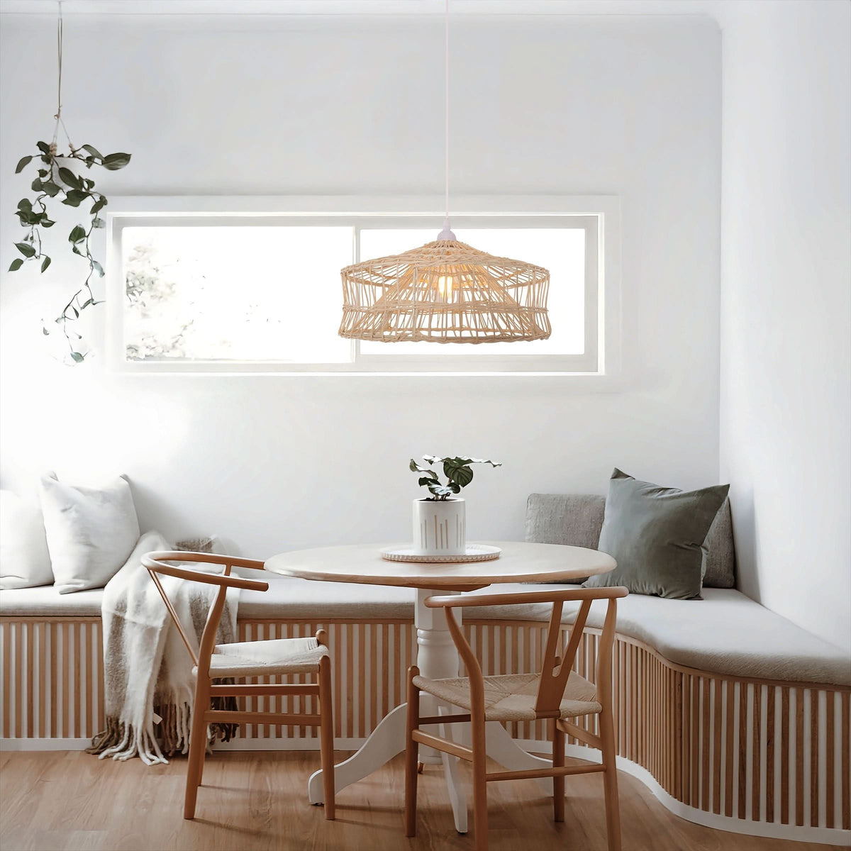Lightsin NestLine Handwoven Shallow Pendant Lamp