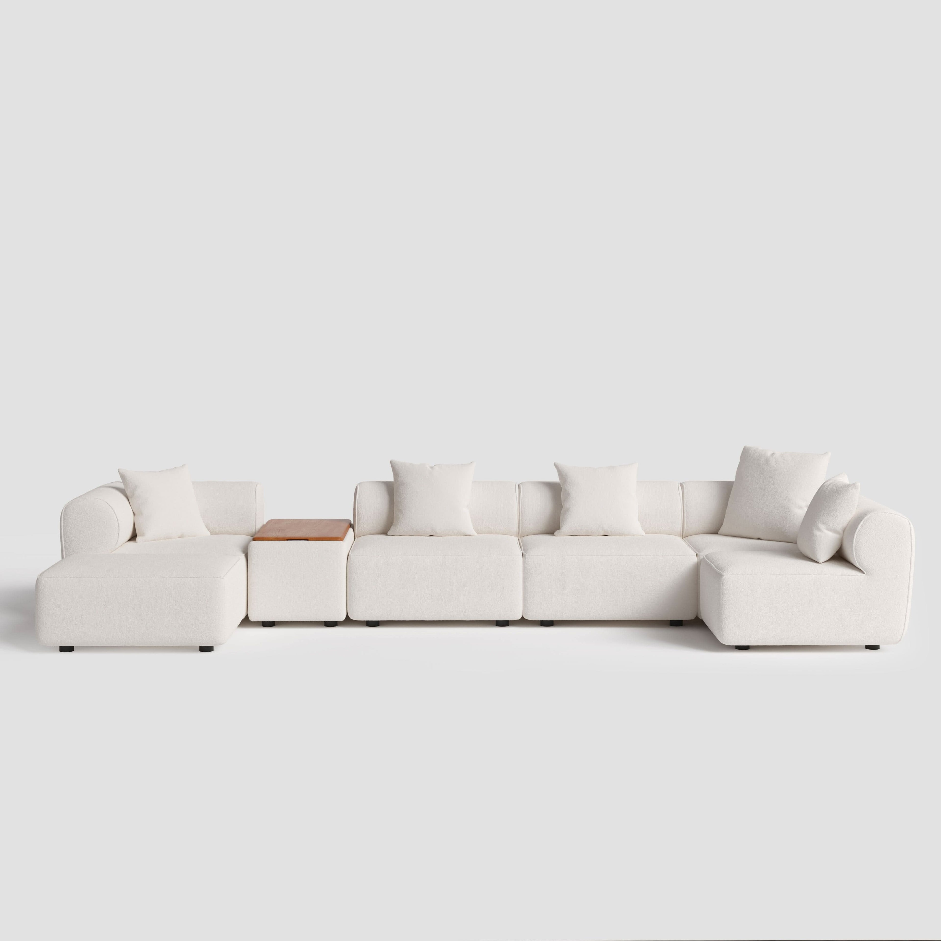The Plump Modular Bouclé Sofa with Integrated Storage