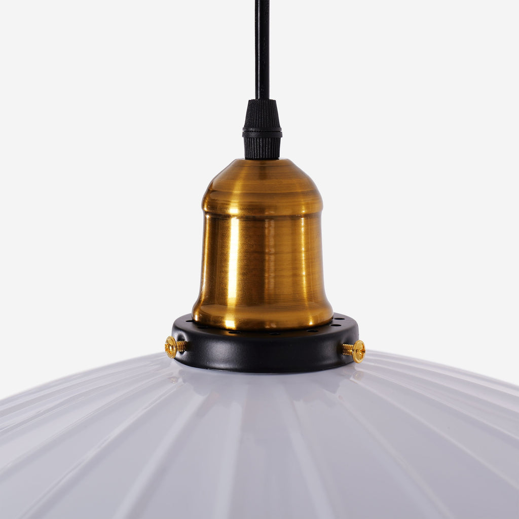 White Iron Pendant Light | Adjustable E27 Ceiling Lamp