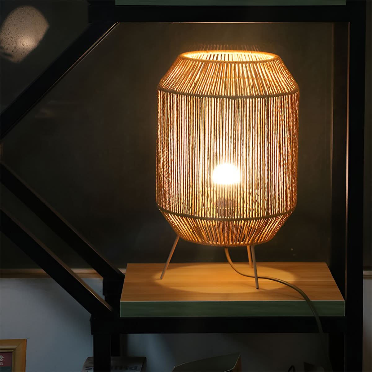 Lightsin Handcrafted Paper Rope Table Lamp Perfect for Living Rooms