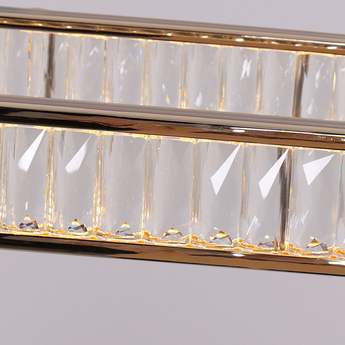 Lightsin Gold Crystal Ring LED Pendant Light Modern Chandelier Ceiling Lighting