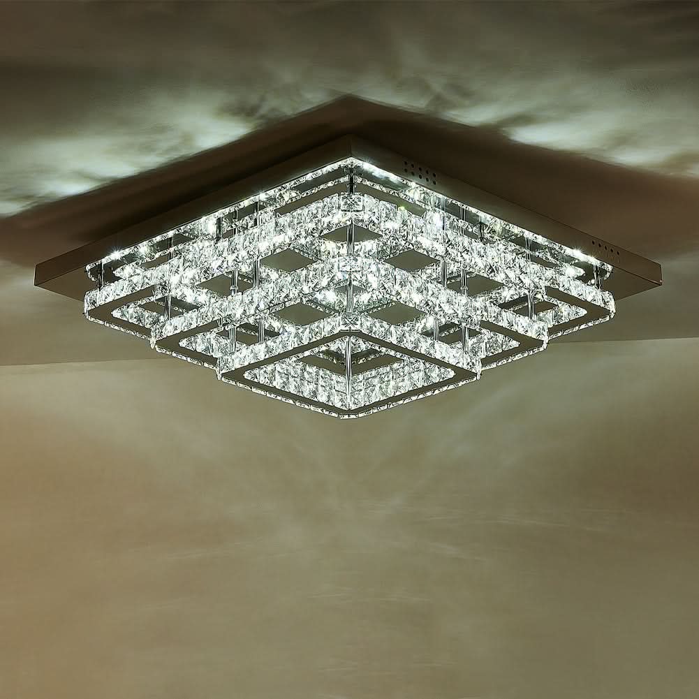60cm Wide 86W LED Crystal Ceiling Lights Pendant Chandelier Lamp