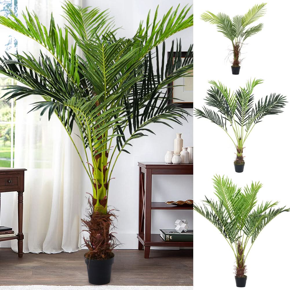 180cm H Artificial Plants Green Palm Tree in Pot Tropical Areca
