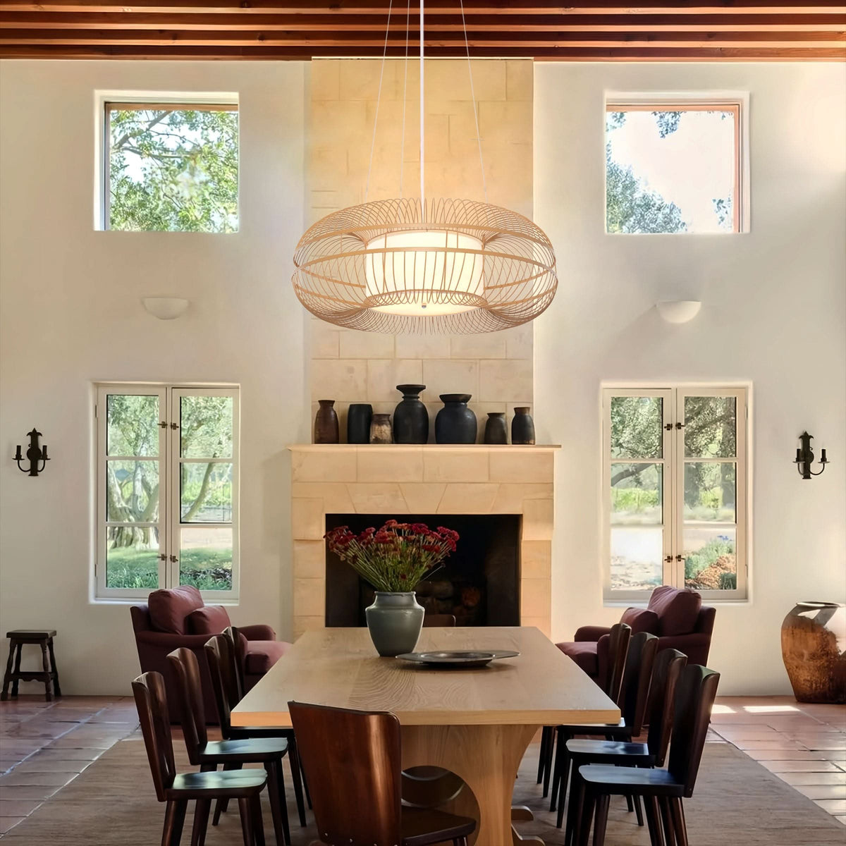 Lightsin Natural-Colored Modern Minimalist Pendant Light