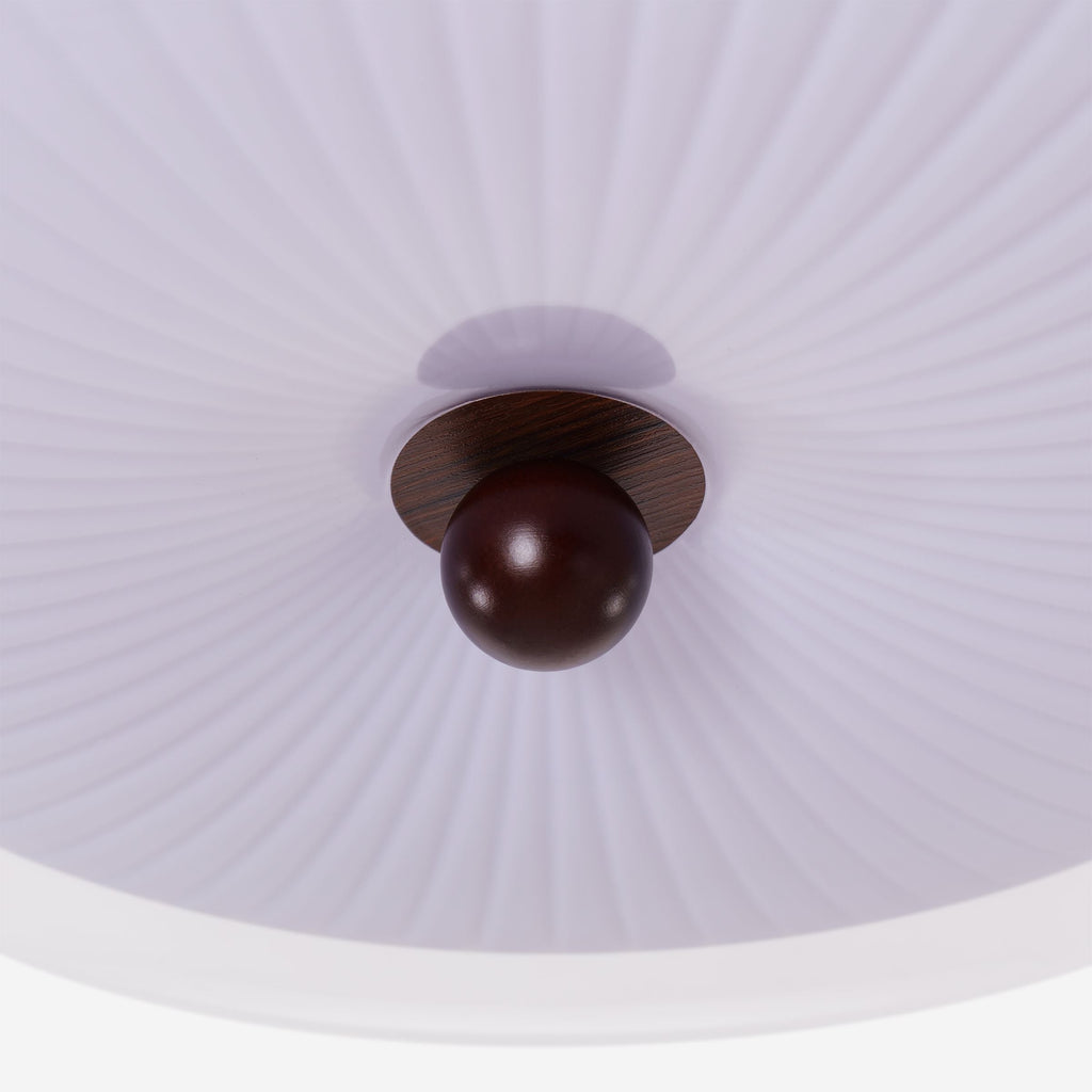 Walnut Acrylic Shade Ceiling Light | Colour-Changing Flush Mount