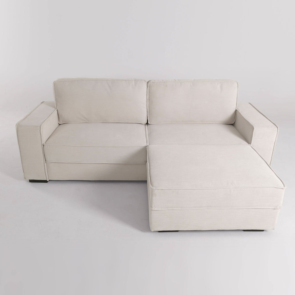 Comfort Sofa and Ottoman Set with Footstool Plastic Legs