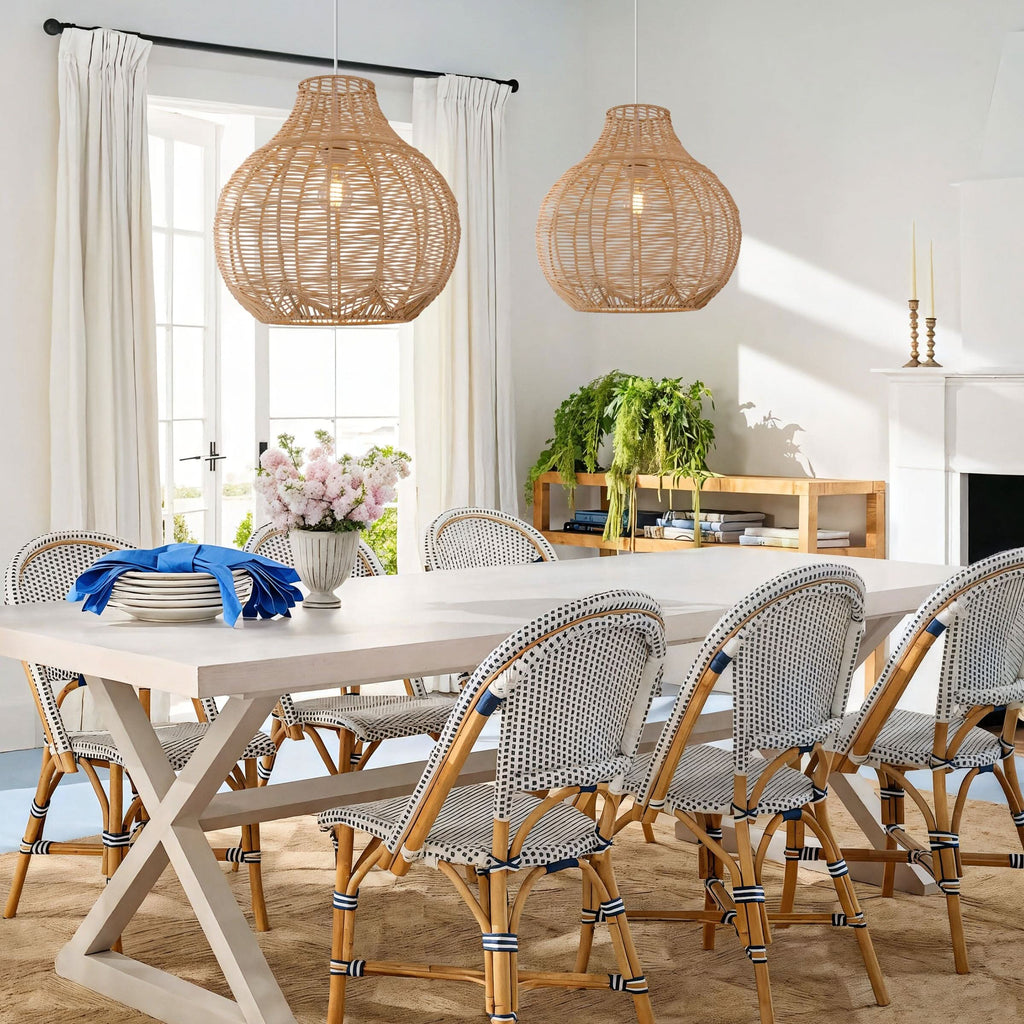 Lightsin Cella-Open-Gourd Japanese Rattan Pendant Light