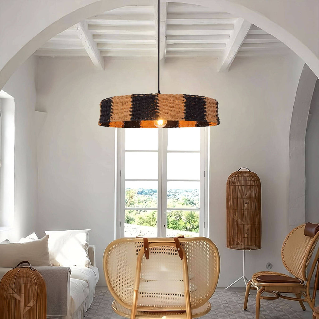 ‍Lightsin Handwoven Paper Rope Pendant Light for a Warm Modern Glow (100% off)