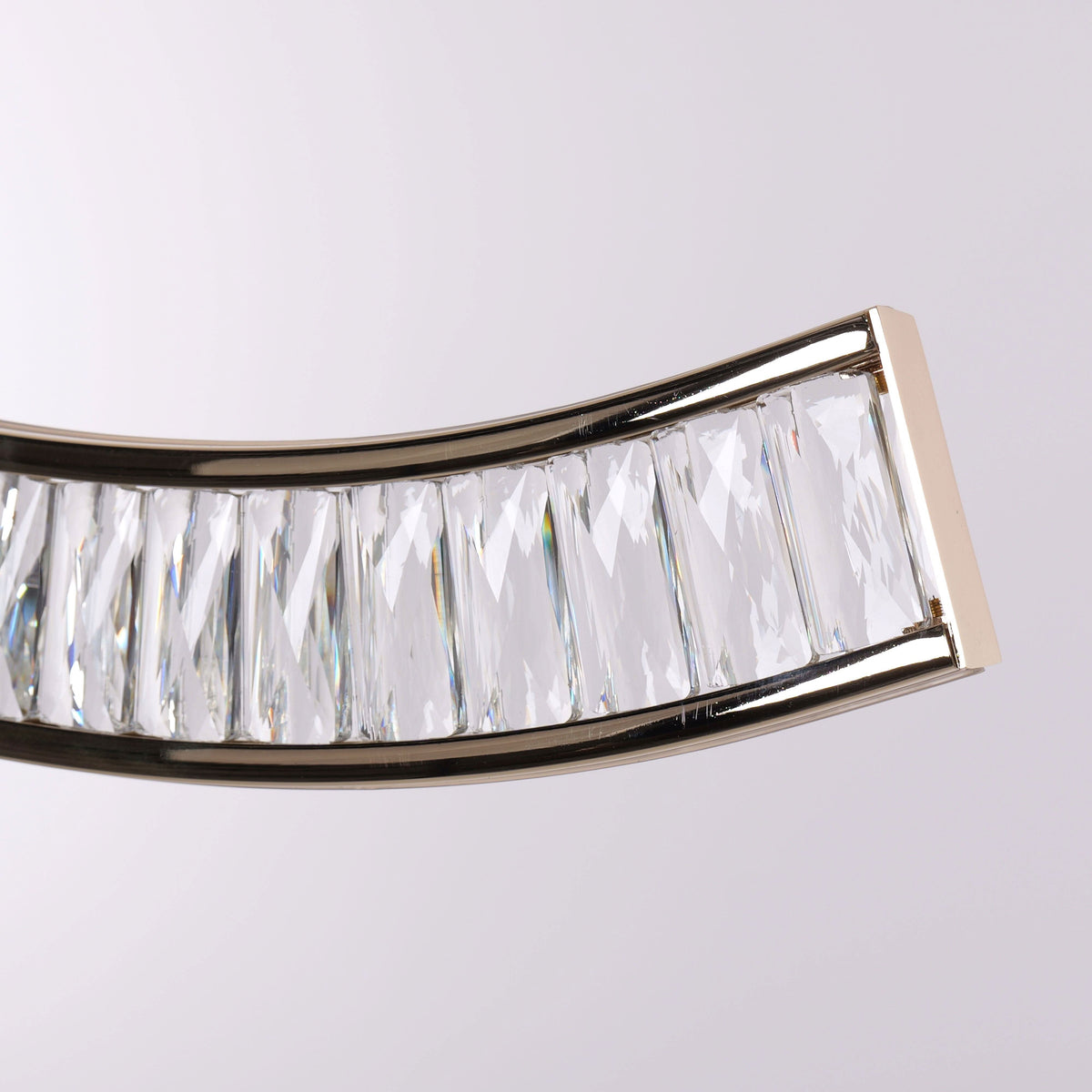 Lightsin Gold Crystal Wave LED Pendant Light Modern Chandelier for Contemporary Interiors