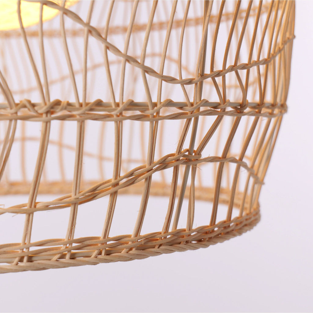Cella-Lightsin Natural Rattan Pendant Light with Optional Woven Inner Sphere