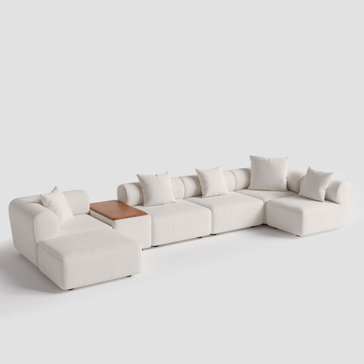 The Plump Modular Bouclé Sofa with Integrated Storage