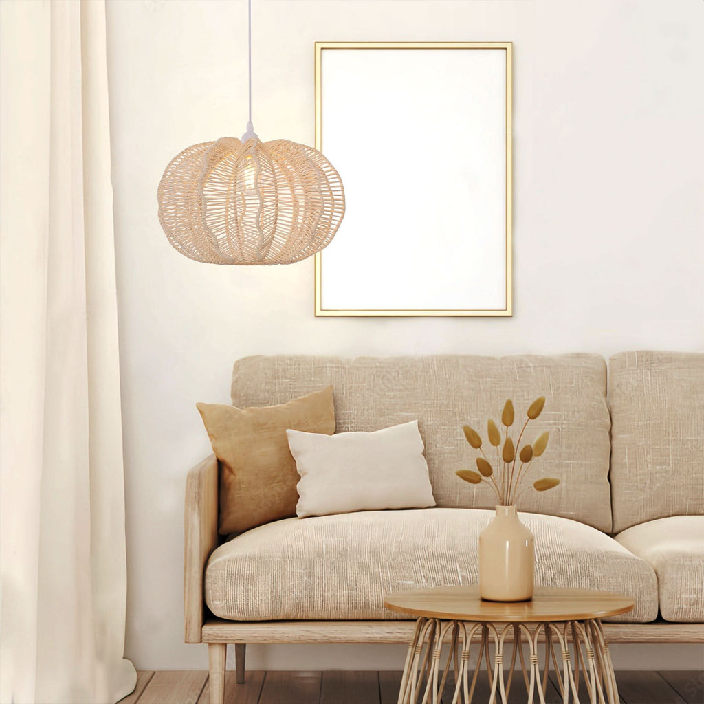 Lightsin Woven Rattan Ceiling Light for a Serene Ambiance