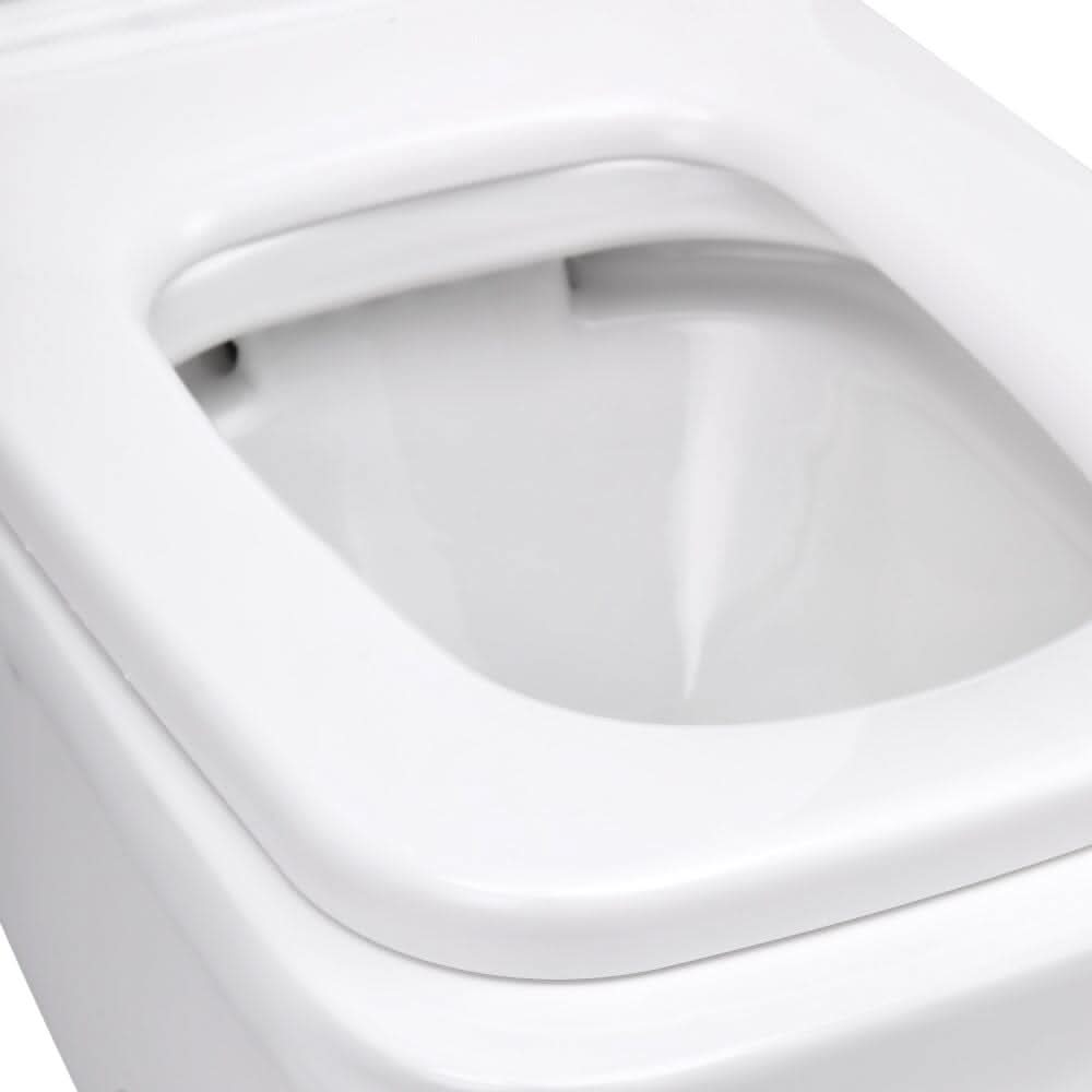 80cm H 2-Piece Elongated Square Toilet with Dual Flush