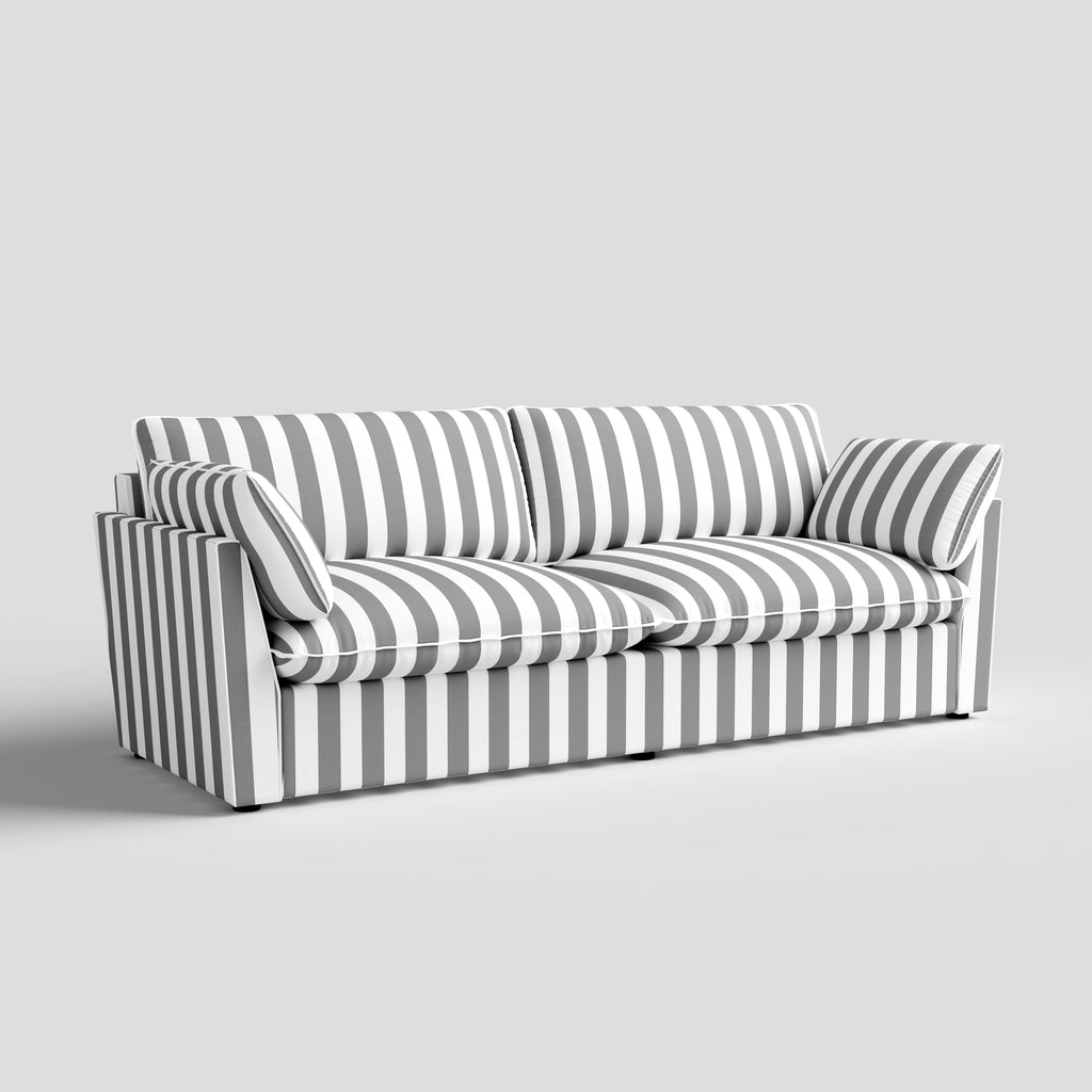 Cottonfy Retro Striped Fabric Handmade Sofa