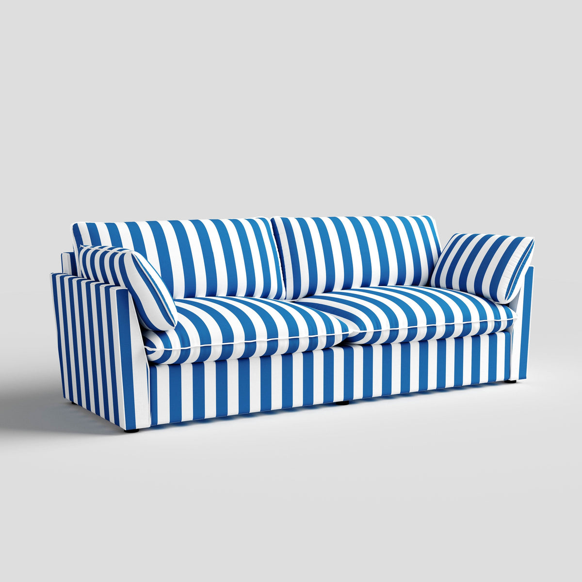 Cottonfy Retro Striped Fabric Handmade Sofa