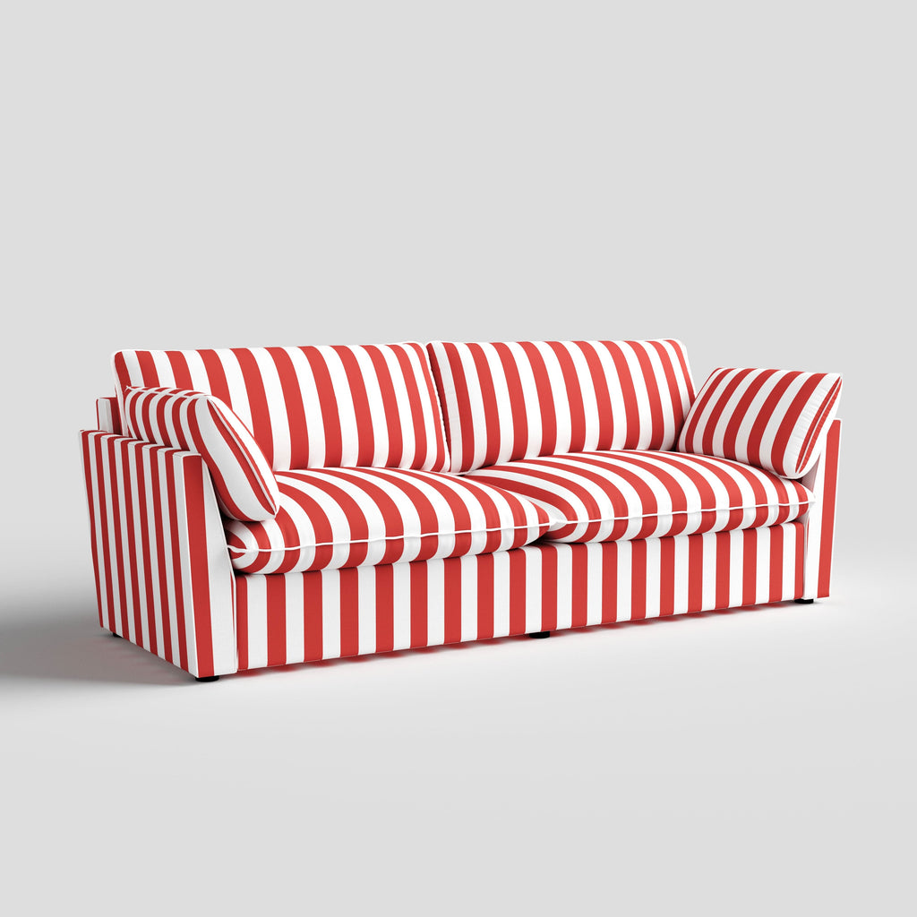 Cottonfy Retro Striped Fabric Handmade Sofa