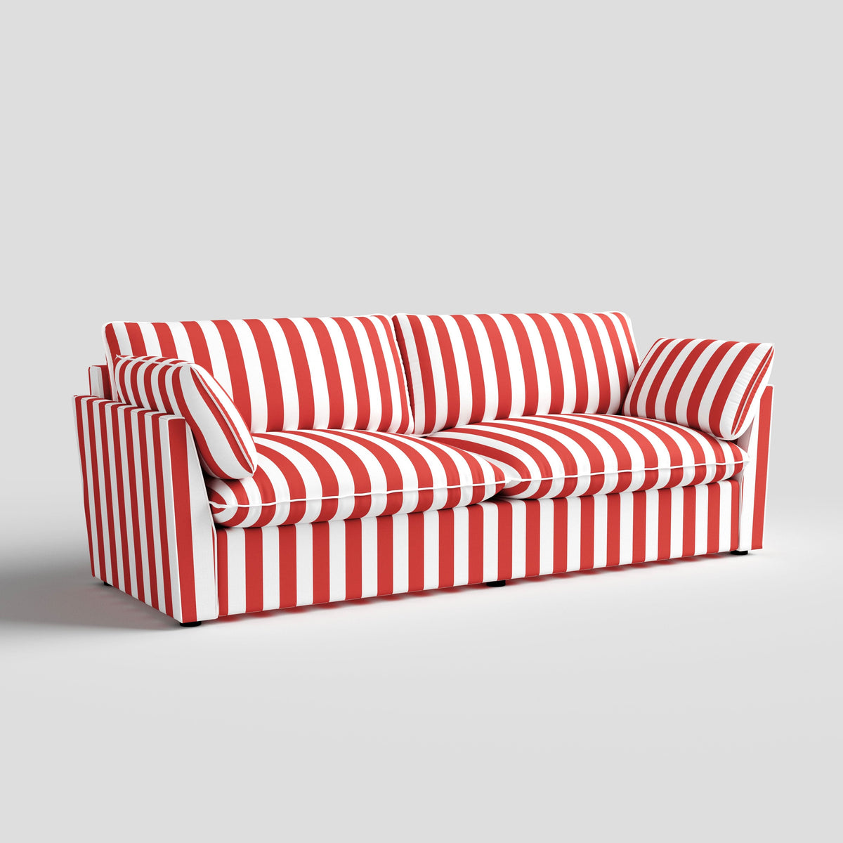 Cottonfy Retro Striped Fabric Handmade Sofa