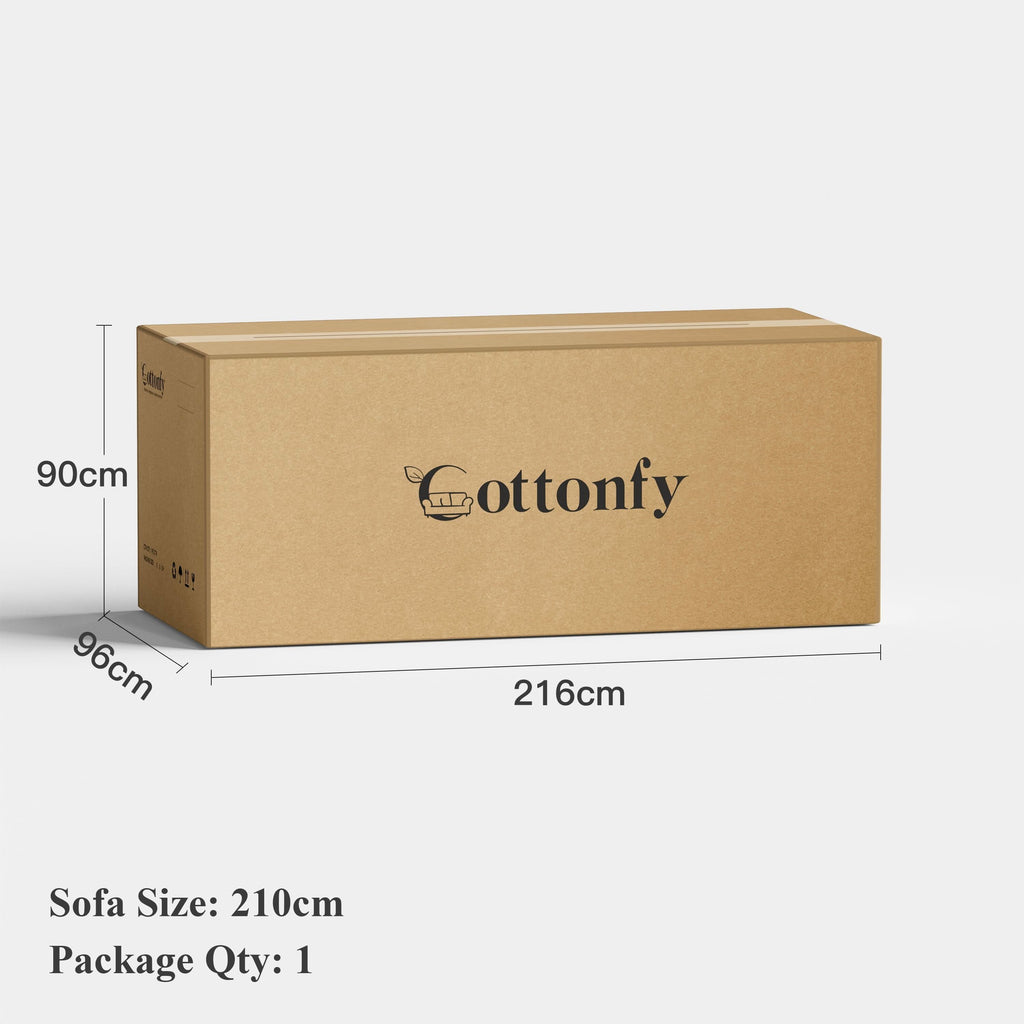 Cottonfy Country Check Sofa with Removable Skirted Covers