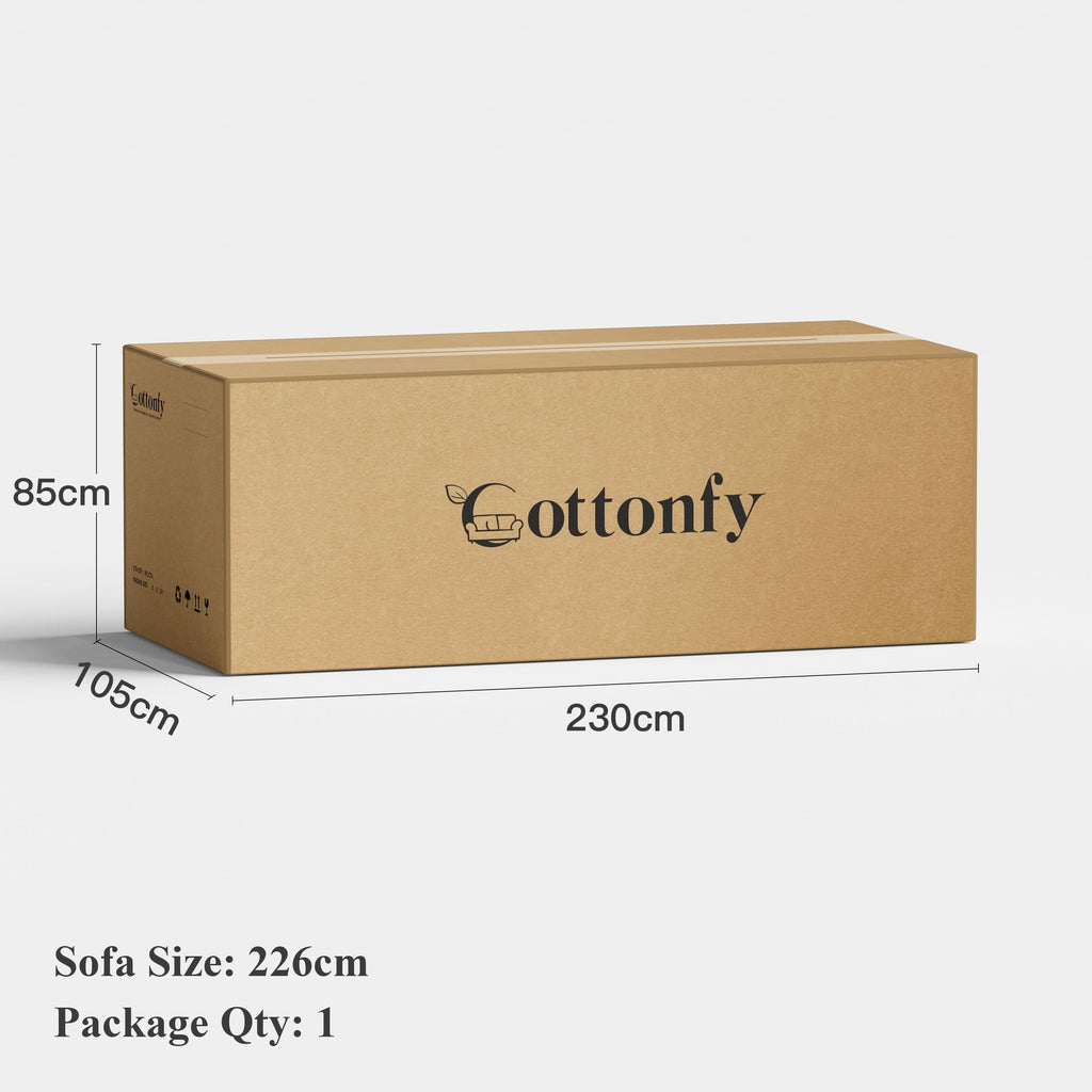 Cottonfy Heritage Plaid Skirted Sofa with Concealed Storage Drawers