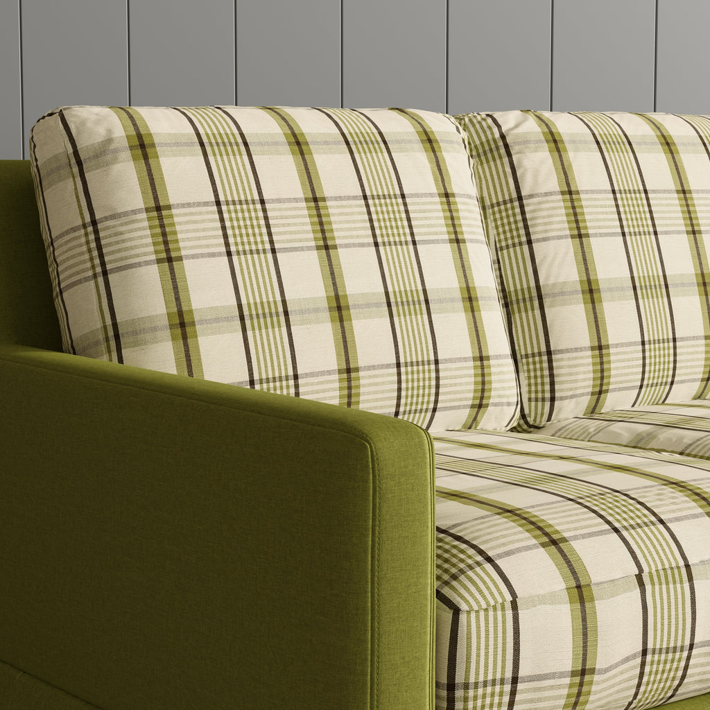 Cottonfy Country Check Sofa with Removable Skirted Covers