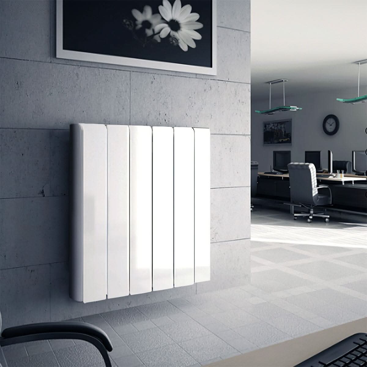 Ceramic Electric Radiator with Wi‑Fi & LCD Touch – White or Matte Black (700 W/1000 W/1500 W/2000 W)