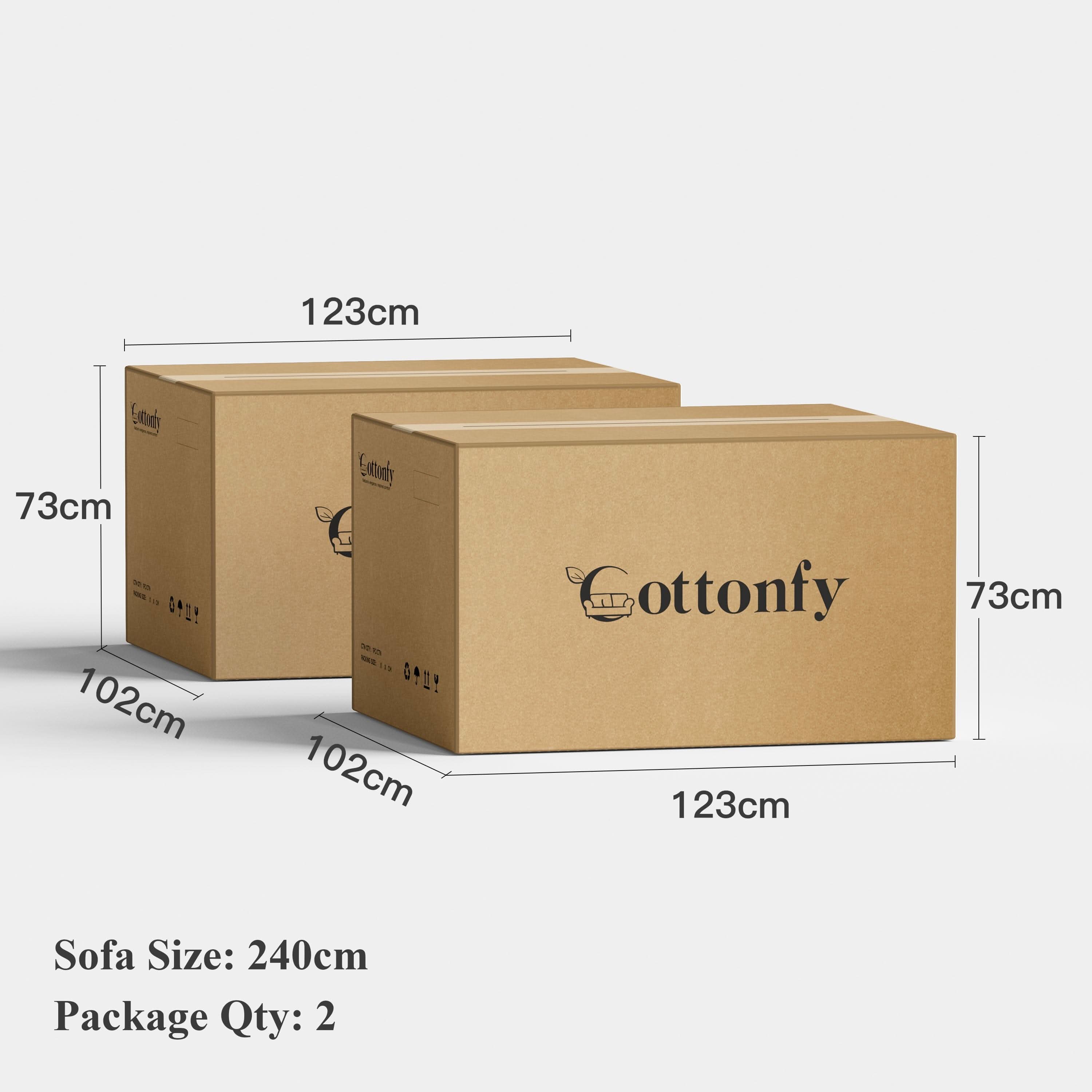 Cottonfy Stylish Lambswool Sofa with Detachable Design
