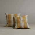 ‍Square Exclusive Design Cushion in Saffron Gold Plaid Cotton Linen, 45*45CM (100% off)