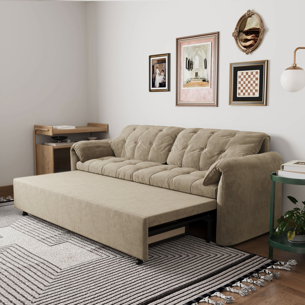 Cottonfy Upgraded Cloud Chenille Skin Friendly Sofa Bed with Storage