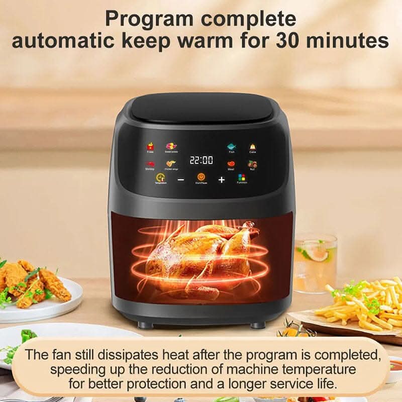 5L White/Black Digital Smart Air Fryer with Visible Window