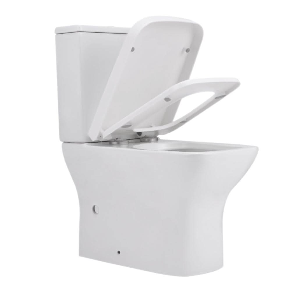 80cm H 2-Piece Elongated Square Toilet with Dual Flush
