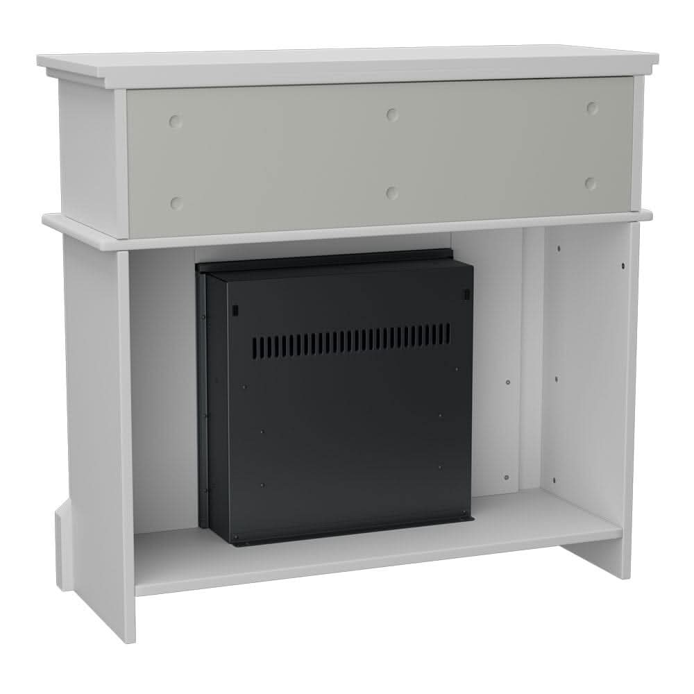Wood Grain Fireplace Cabinet with 18inch Electric Fire | Touchscreen-enabled & remote-controlled
