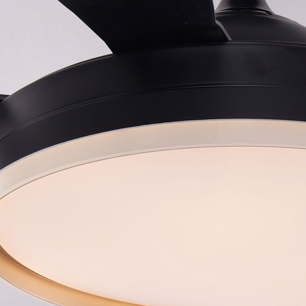 Lightsin Modern Black 57inch LED Ceiling Fan with Remote Control