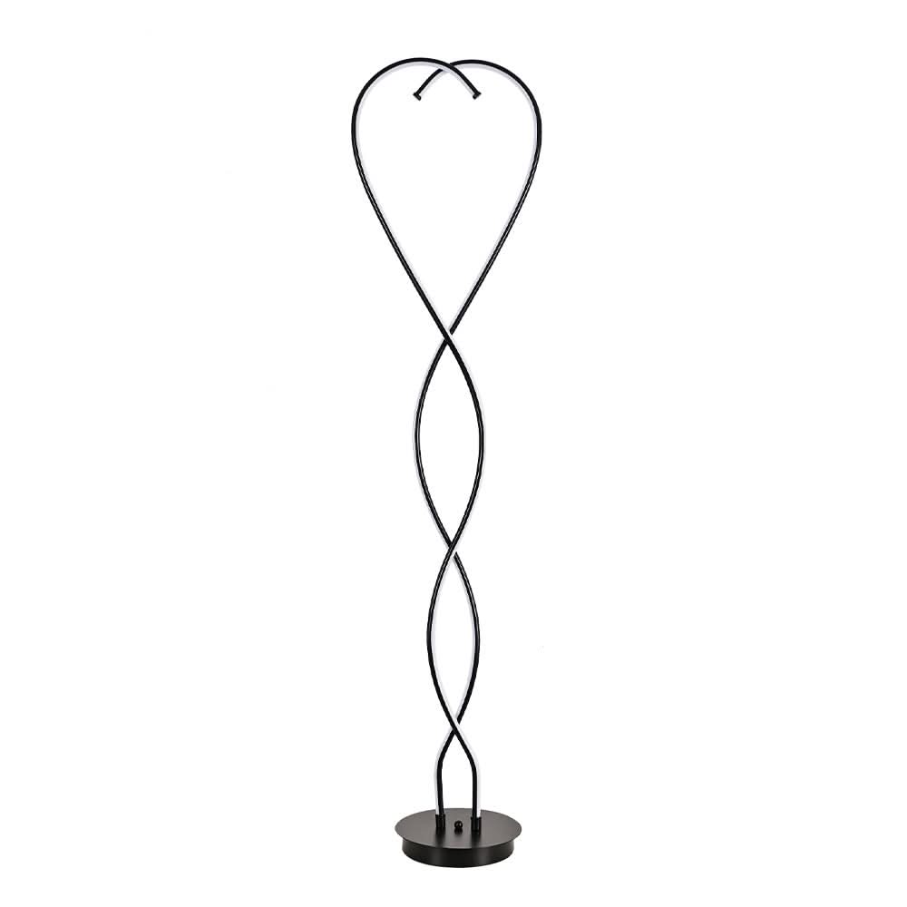 LED Floor Lamp Creative Standing Lamp with 2 Swirling Tubes