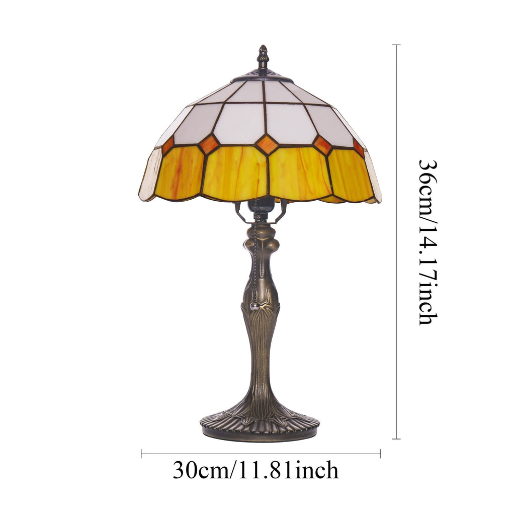 Lightsin Tiffany Table Lamp | Handcrafted Stained Glass Block Series