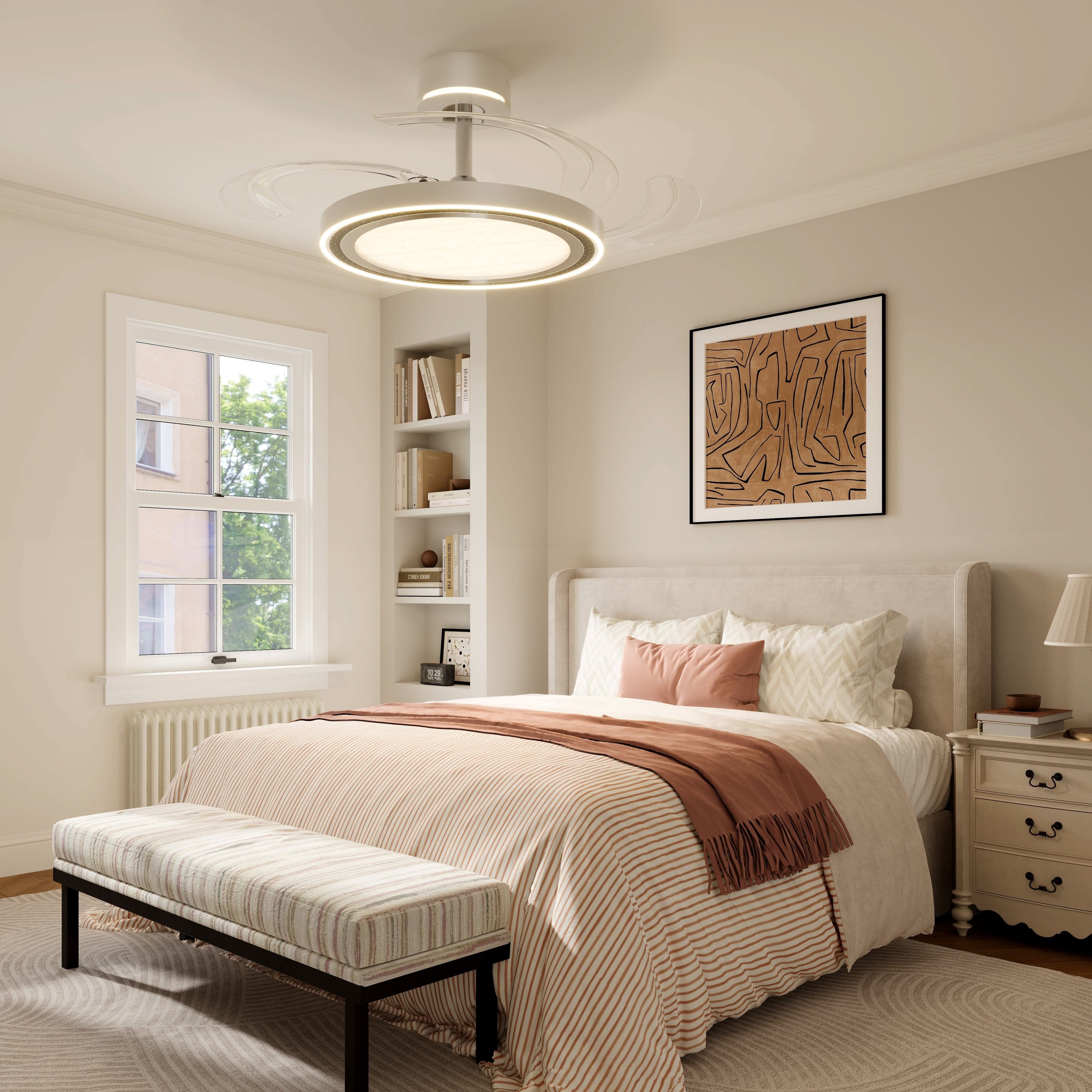 Lightsin 48 Inch Ceiling Fan with Quiet Reversible DC Motor
